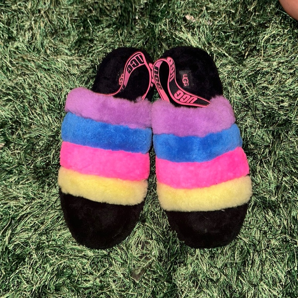 UGG Fur Slides Multi Color